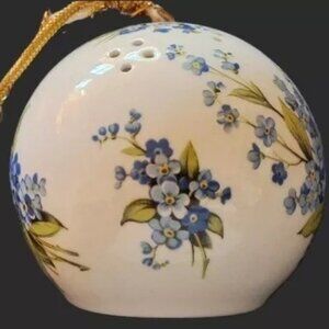Vintage Blue Floral Royal Windsor Bone China Pomander Potpourri Excellent